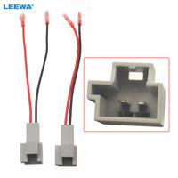 LEEWA 2pcs Car 2Pin Stereo Speaker Wire Harness Adaptors For Volvo Auto Speaker Replacement Connection Wiring Plug Cables #5359