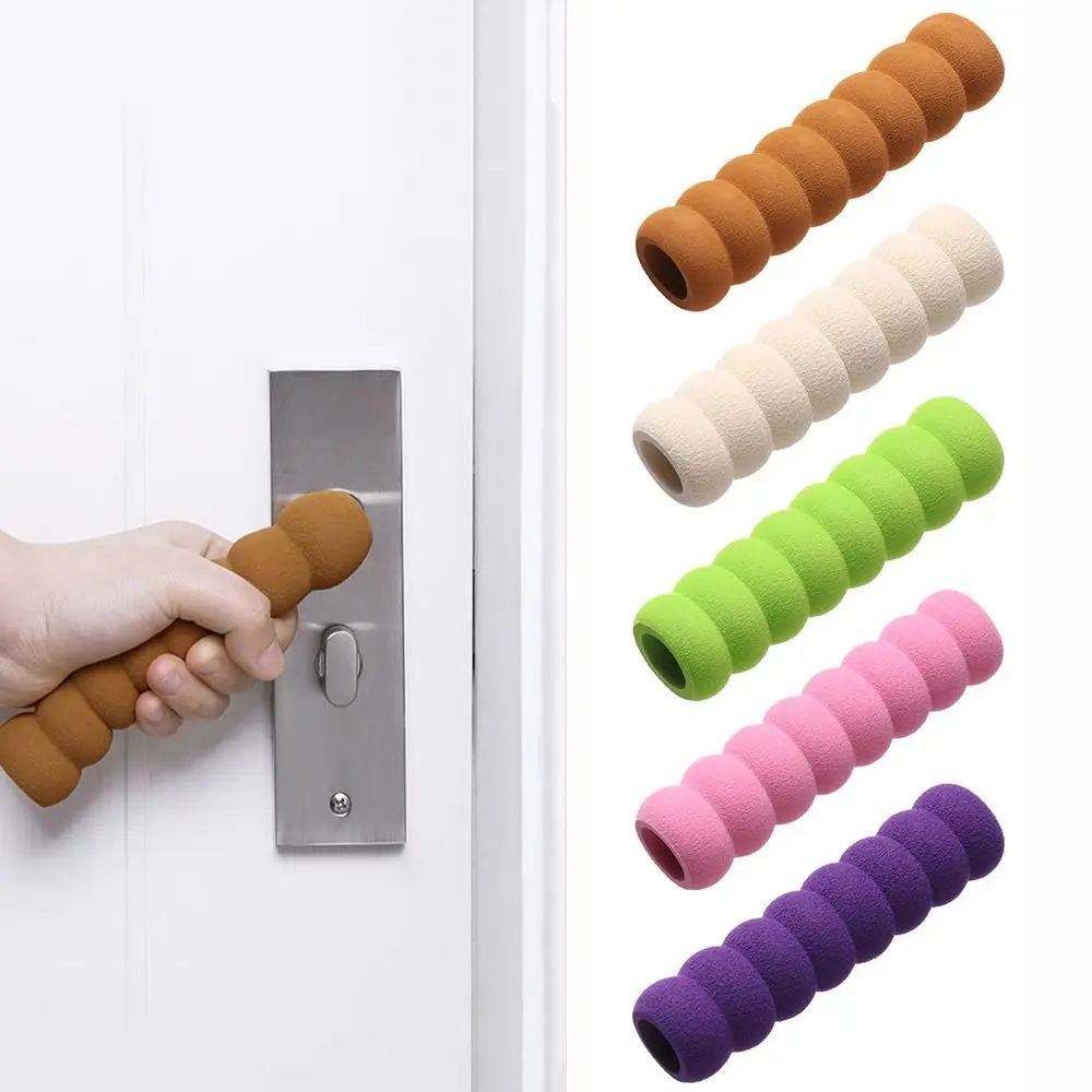 Spiral Door Knob Cover Practical EVA Door Handle Stopper Doorknob Guard Office