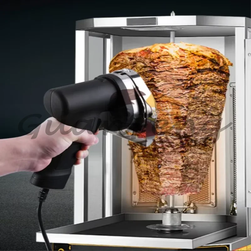 Professionelle elektrische Kebab-Maschine mit runder Klinge. Automatische Fleischschneidemaschine für Shawarma