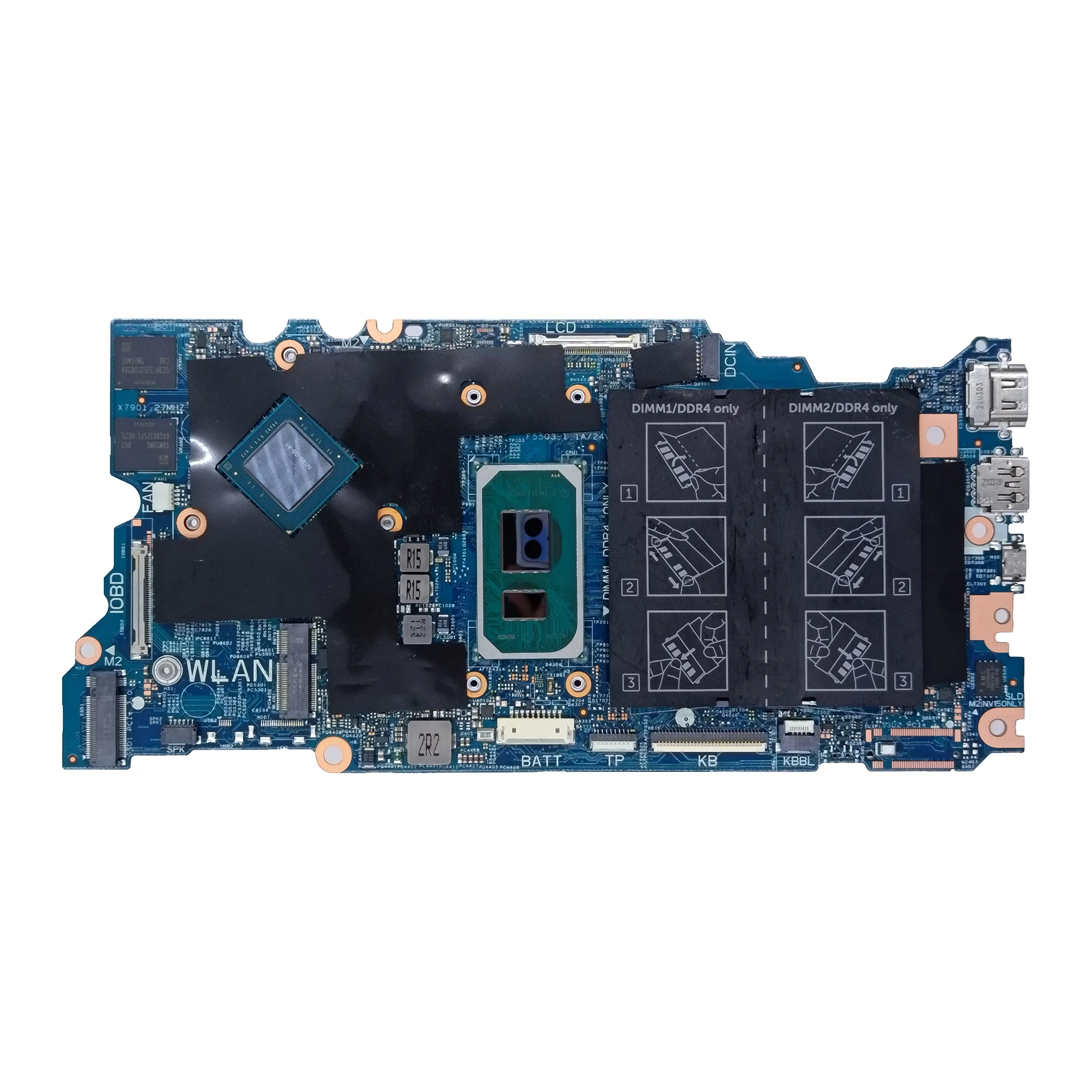 

03T6Y5 для Dell Inspiron 5410 5510 5418 5518, материнская плата для ноутбука SRKH5 i7-11370H N18S-G5-A1, 2 ГБ MX450, материнская плата 19856-1