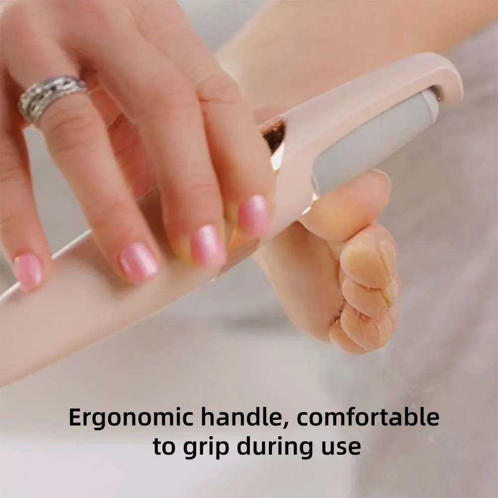 Rechargeable Electric Foot File Callus Remover with LED Light 2‑Speed Portable Foot Pedicure Tool