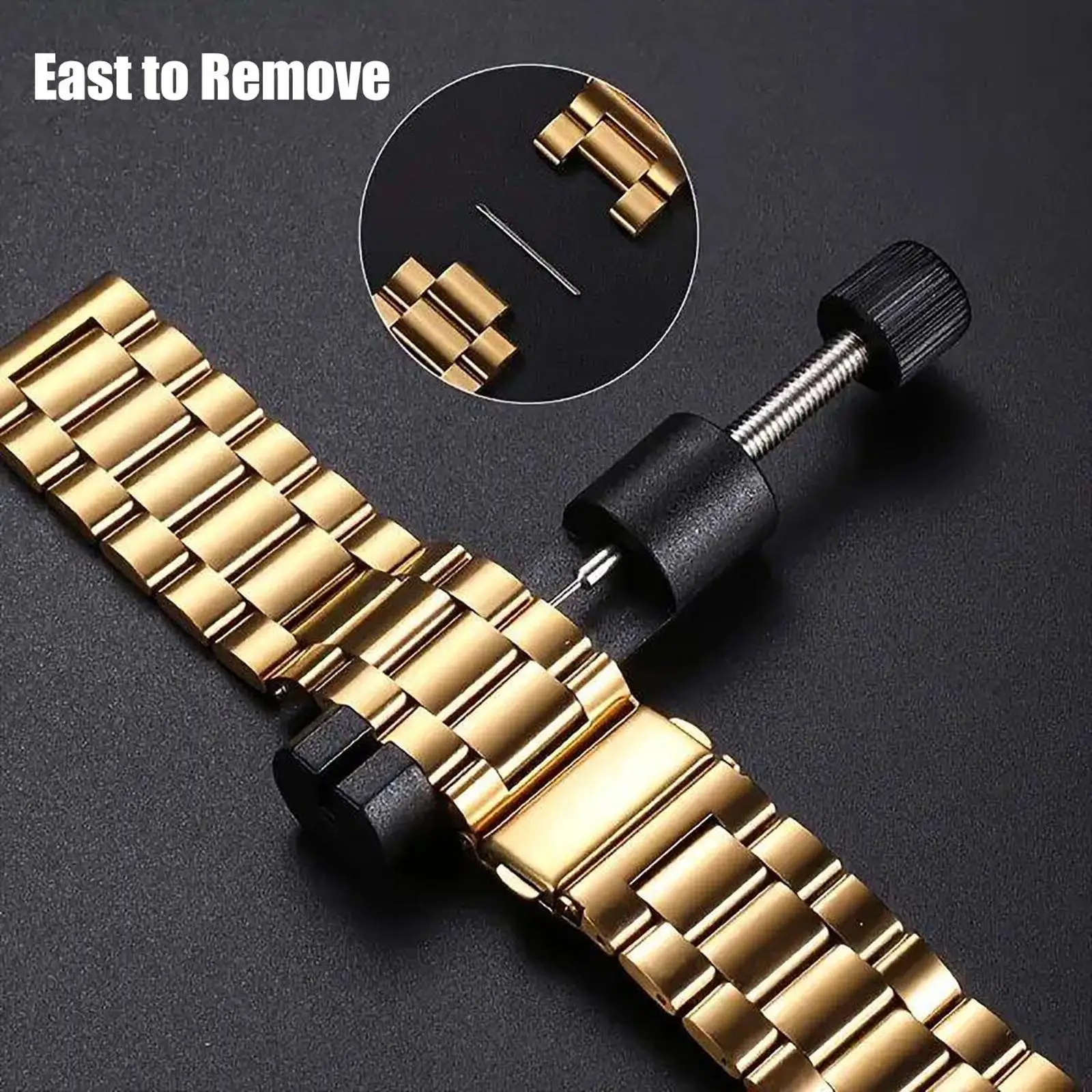 Kit d'outils de réparation de montres universel pour l'élimination de maillons de bracelet métallique à dégagement rapide pour l'entretien