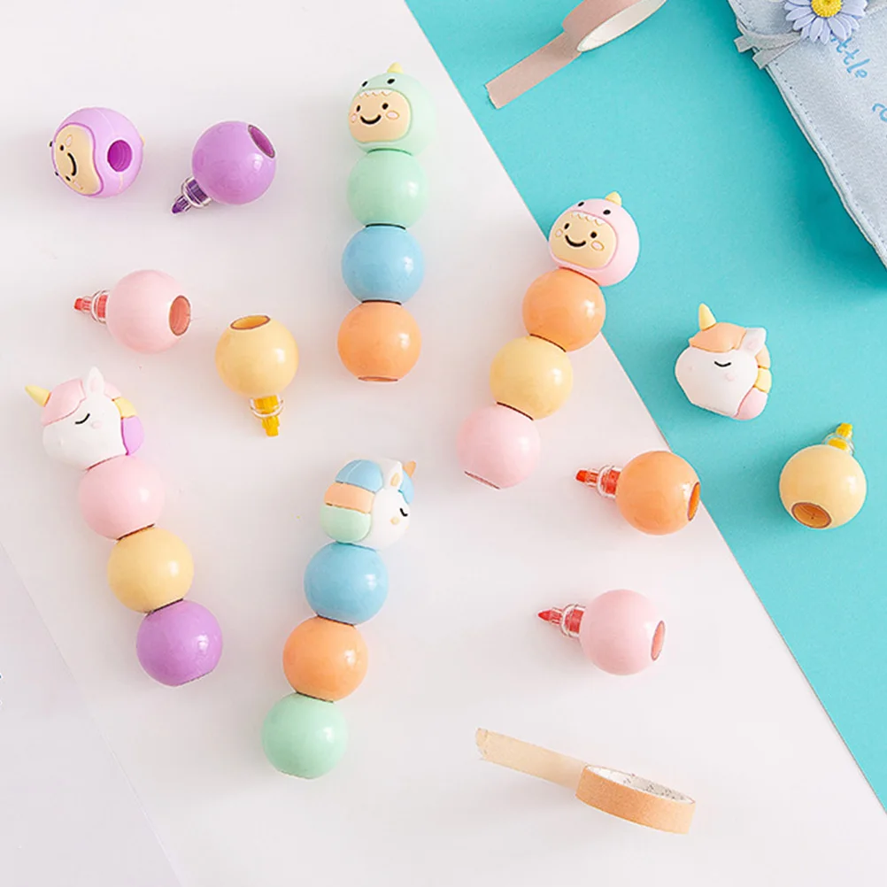 s Fluorescent Highlighters Unique Splicing Pen Students Underlining Plastic Note Book Bright Color Kids Supplies