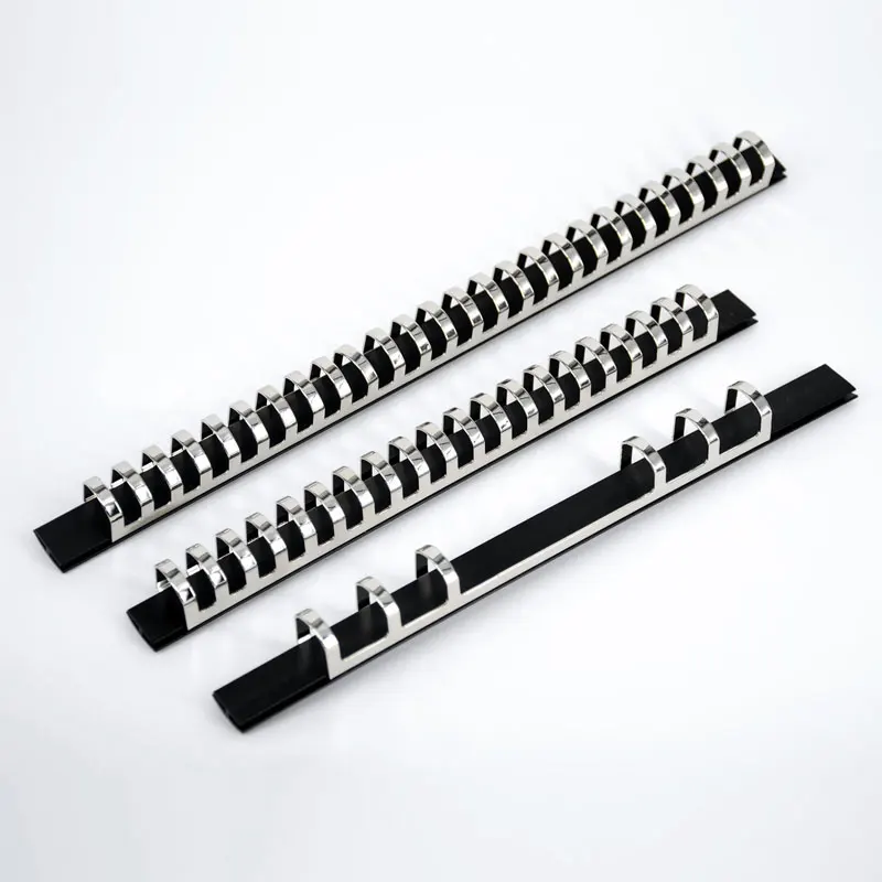 5Pcs A4/A5/B5 Metal Binding Clips Sliver Black Slider Loose-Leaf Spiral Notebook Binder Rings 6/20/26/30 Hole Scrapbook Storage