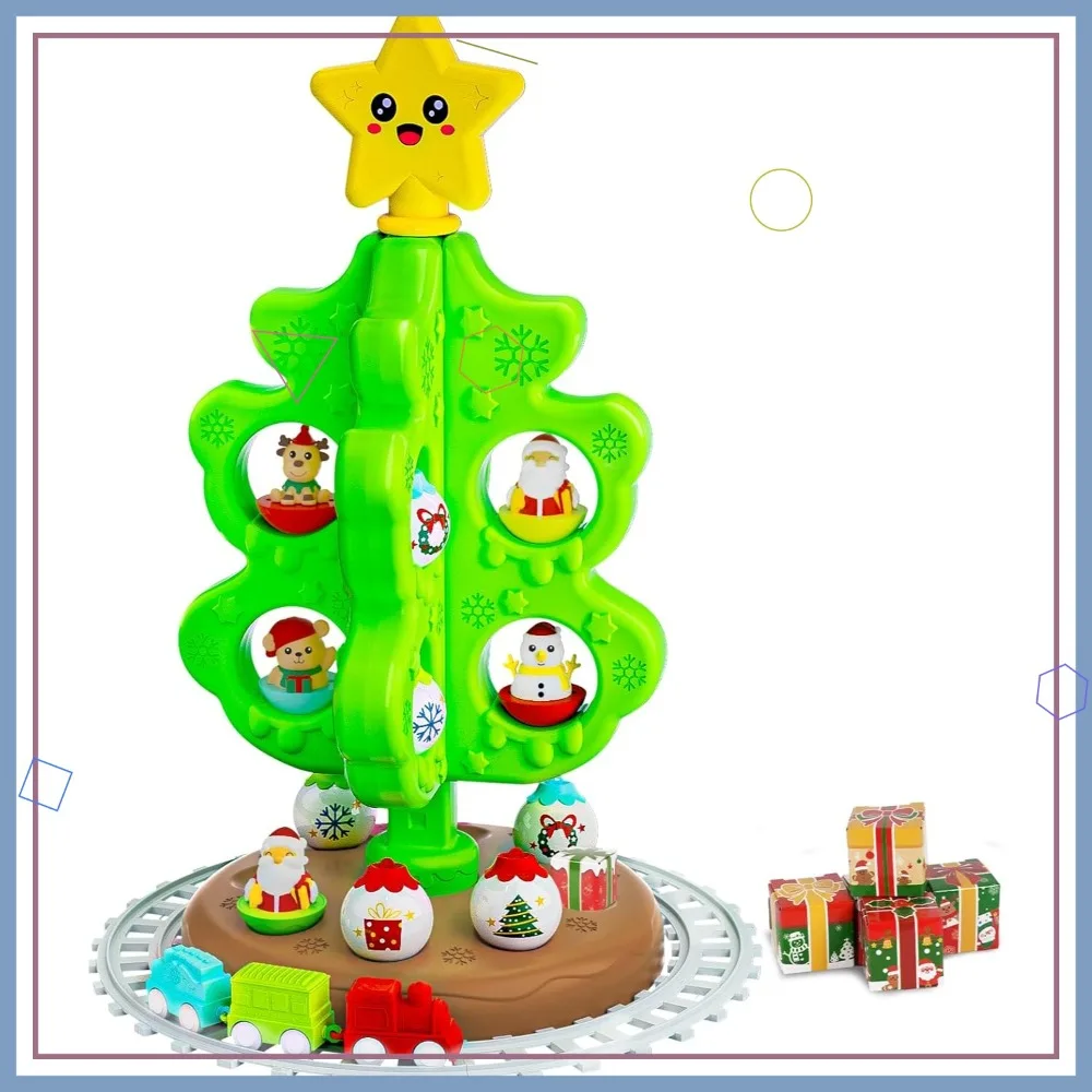

My First Christmas Tree for Toddlers: DIY Train Set & 18 Decorations, Sensory Toy for Boys Girls