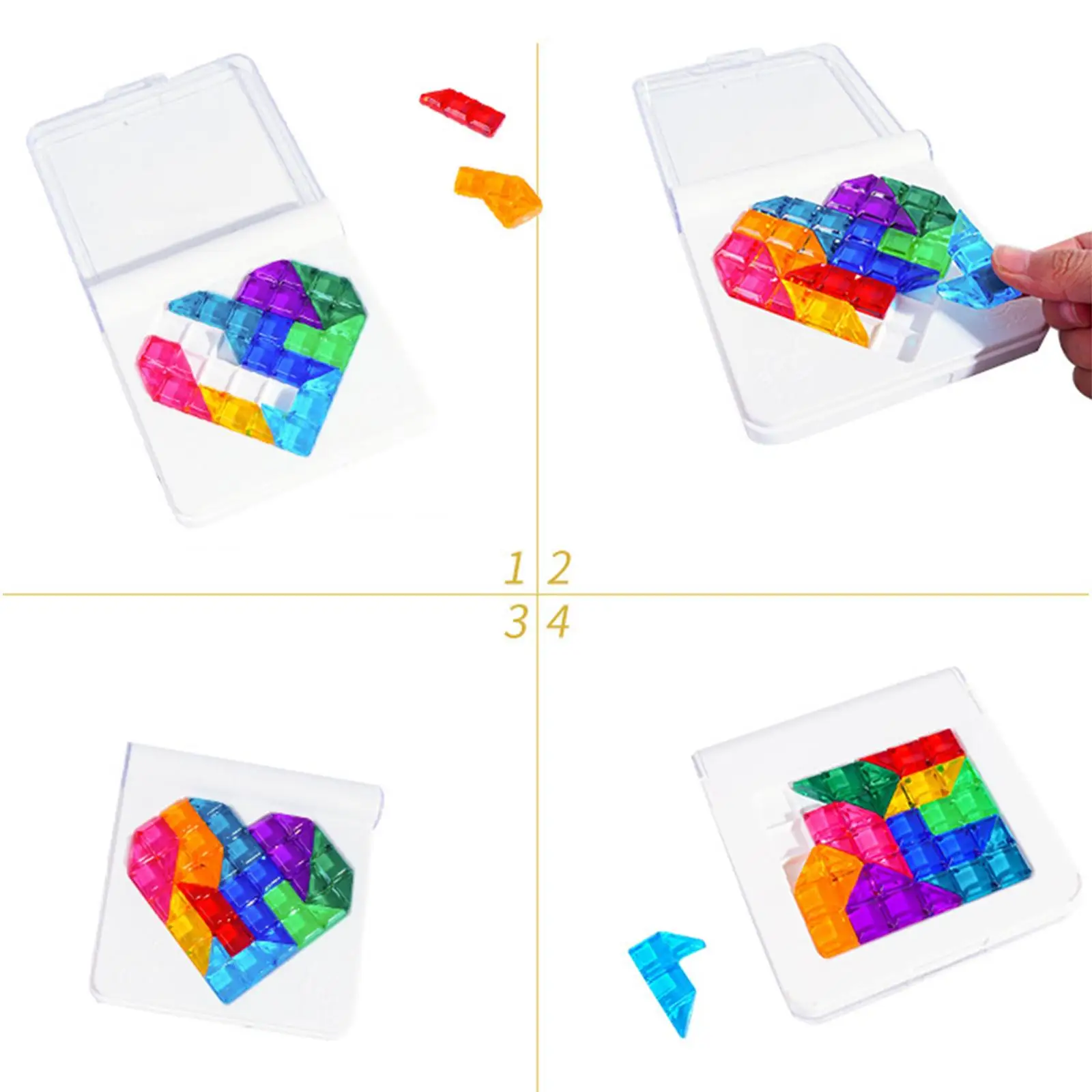 

Travel Puzzle Game Colorful Block Brain Game Focus Cognitive Skill Educational Toy Puzzler Kids Activity Geometric Montessori