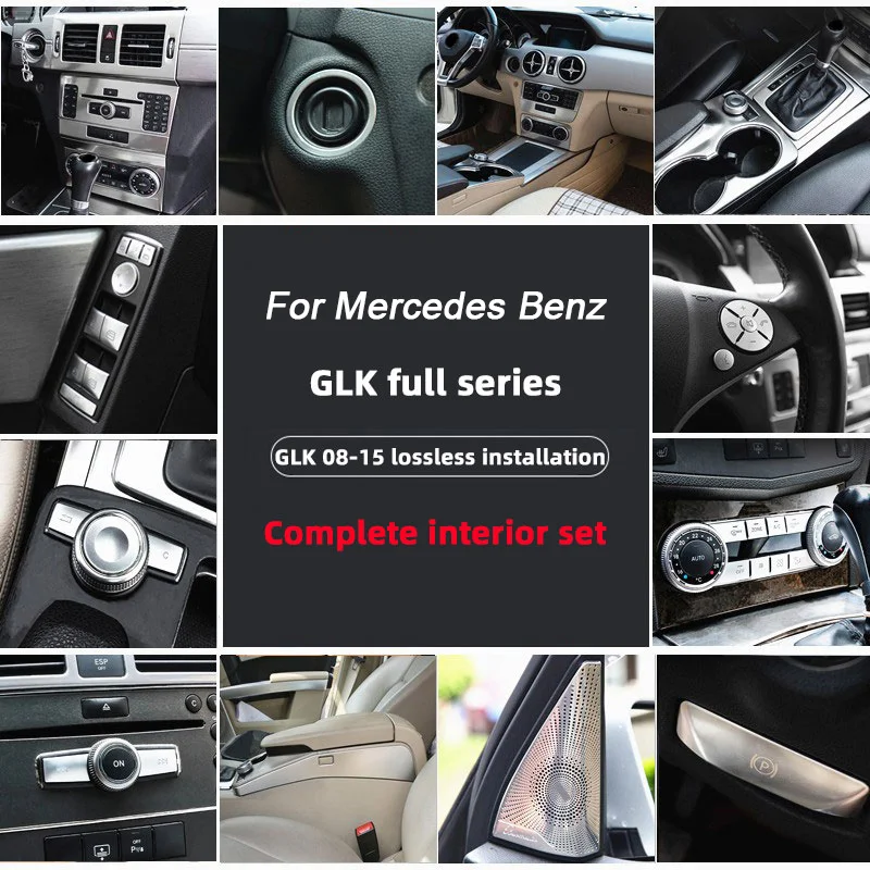 

For Mercedes Benz GLK X204 2008 2009-2013 2014 2015 Car Lift Window Frame Steering Wheel Button Rear Air Outlet Trim Cover Horn