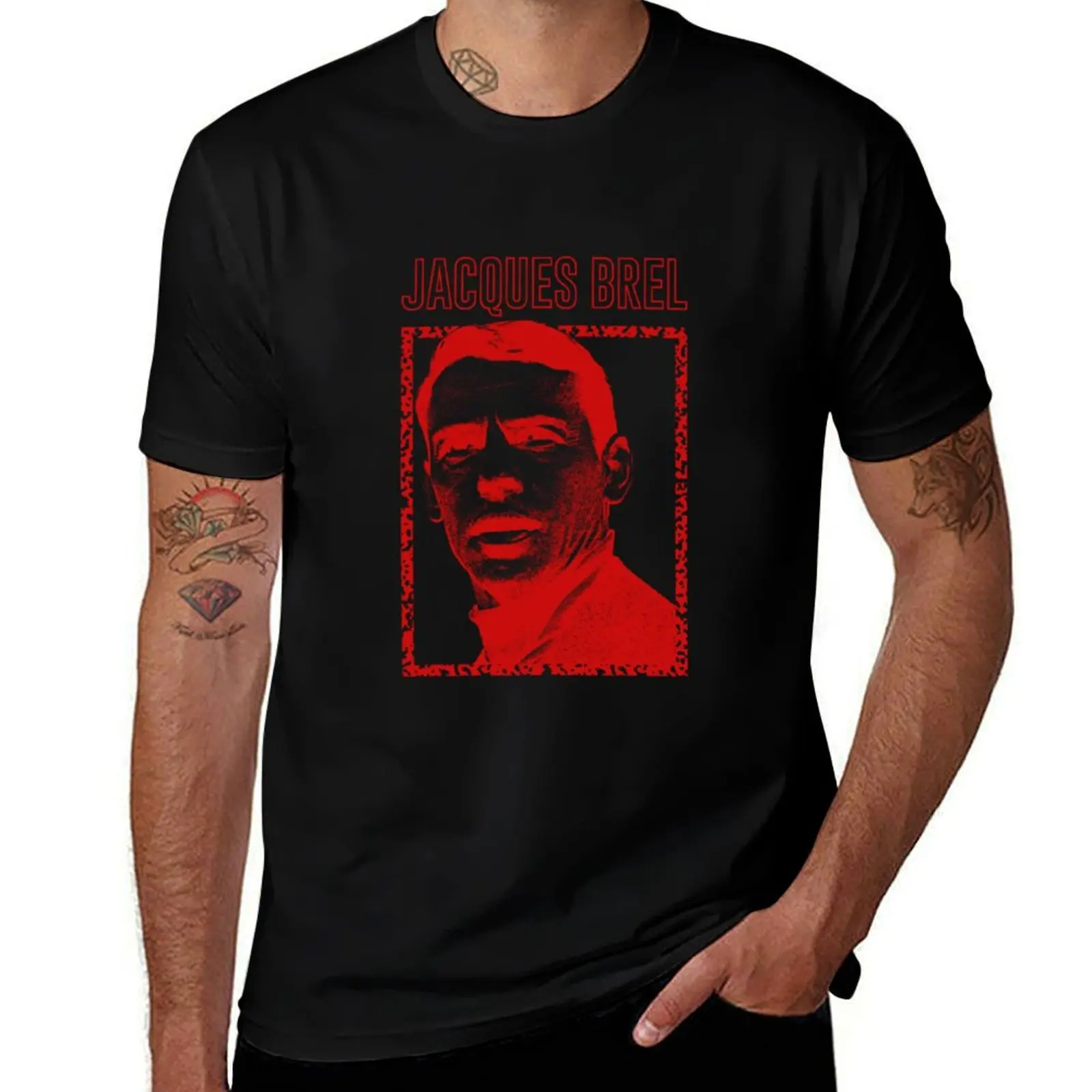 Jacques Brel T-Shirt Casual Street Style Short Sleeve Tee T-Shirt
