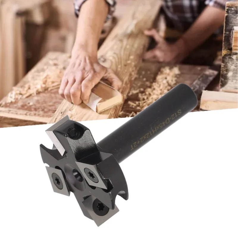 

Фреза для поверхности спойлера, хвостовик 12 мм, диаметр резания 1 3/4 дюйма, 4 флейты, индексируемая вставка для лезвия, строгальная бита