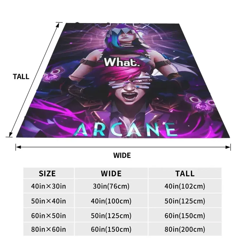 

JHB55Jinx Arcane Одеяло Качественное Супер Теплое Одеяло Зимний Кемпинг Домашний Декор Уличный Тенденция ПокрывалоJKm!