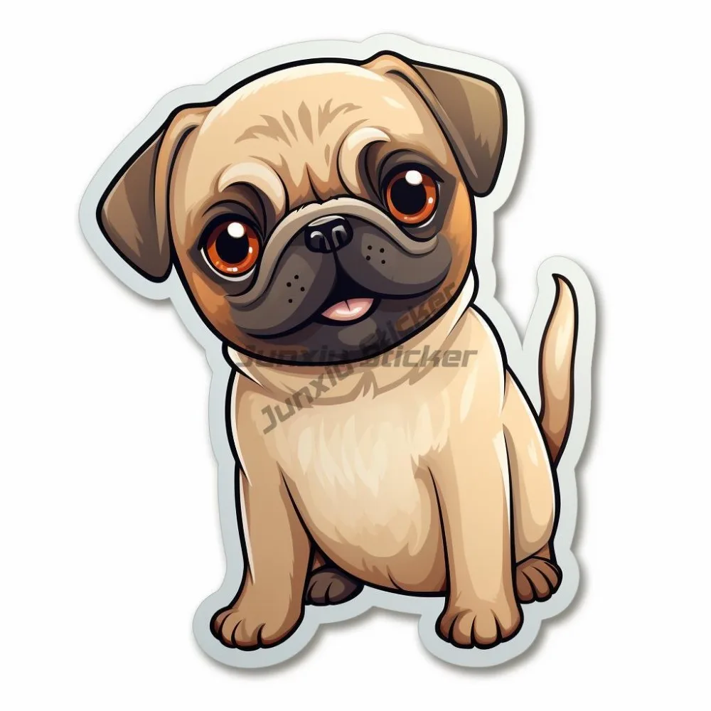 

Pug Dog Vinyl Decal Sticker for Car, Laptop, Tumbler and More Scratch-proof Decorative Waterproo Stickers