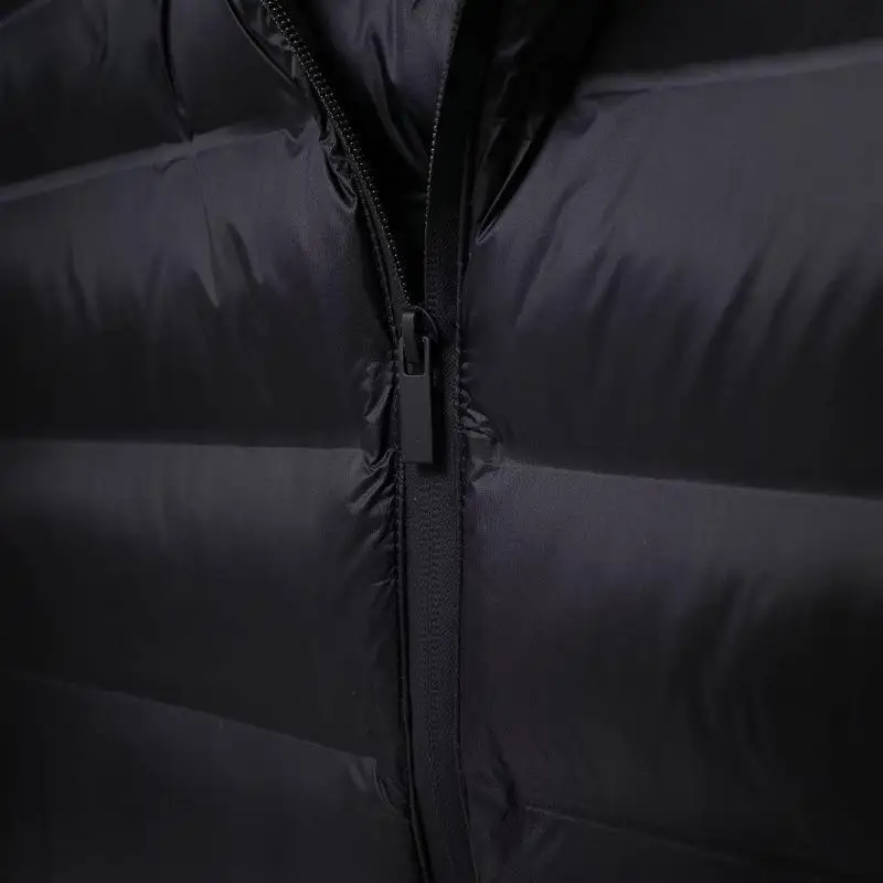 Chaqueta acolchada negra para mujer, chaqueta informal versátil con cuello con capucha y cremallera frontal de retales, abrigo para mujer, ropa de abrigo superior cálida