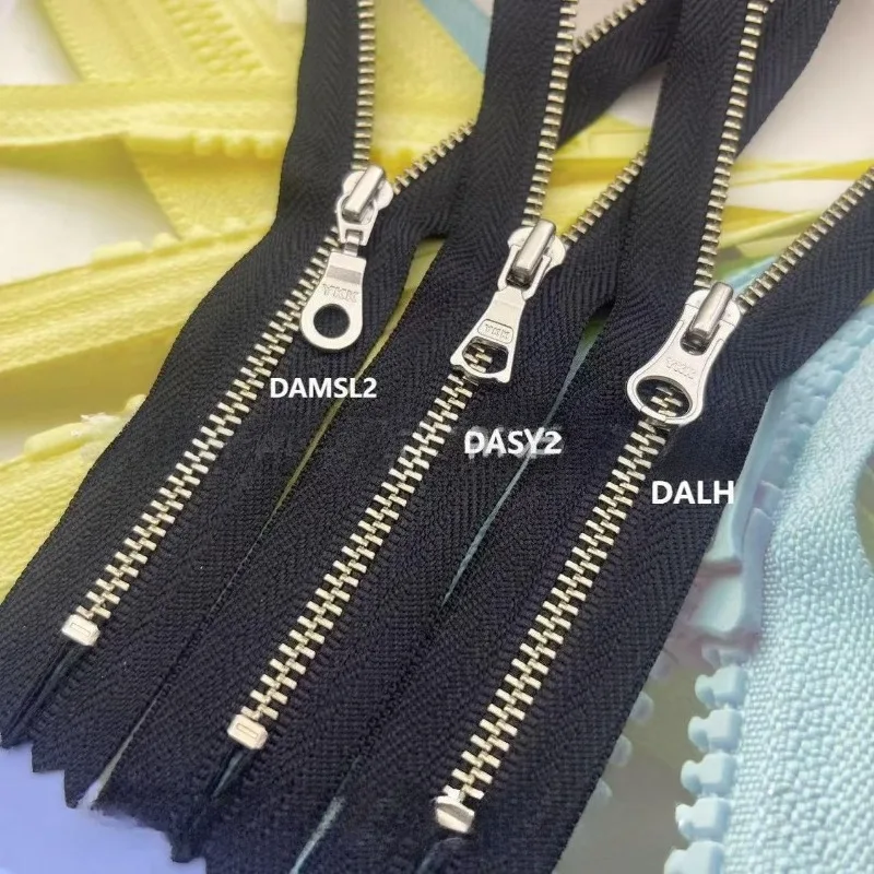 30pcs/Lot 3#  15 To 20cm YKK Metal Zipper Close End White Copper Pocket Bag Pant Black Off White Clothing Sewing Accessory