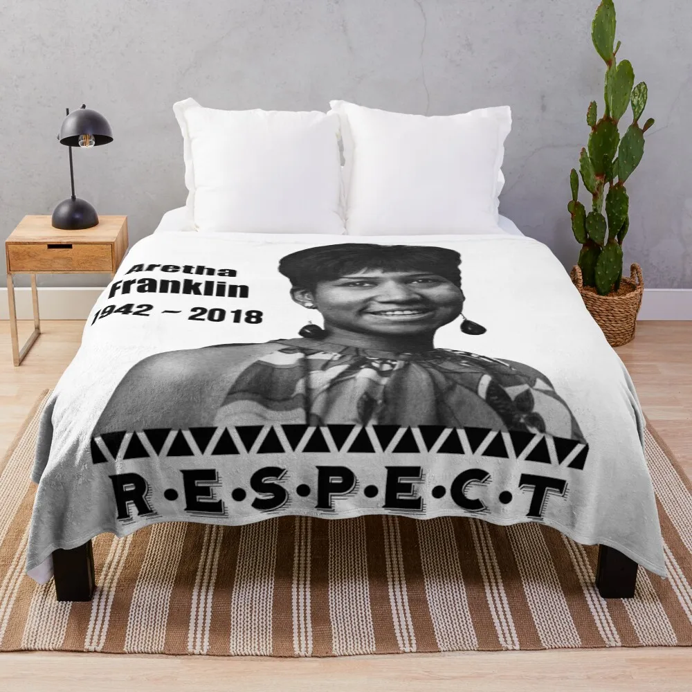 

Aretha Franklin 1942 - 2018 Respect Throw Blanket