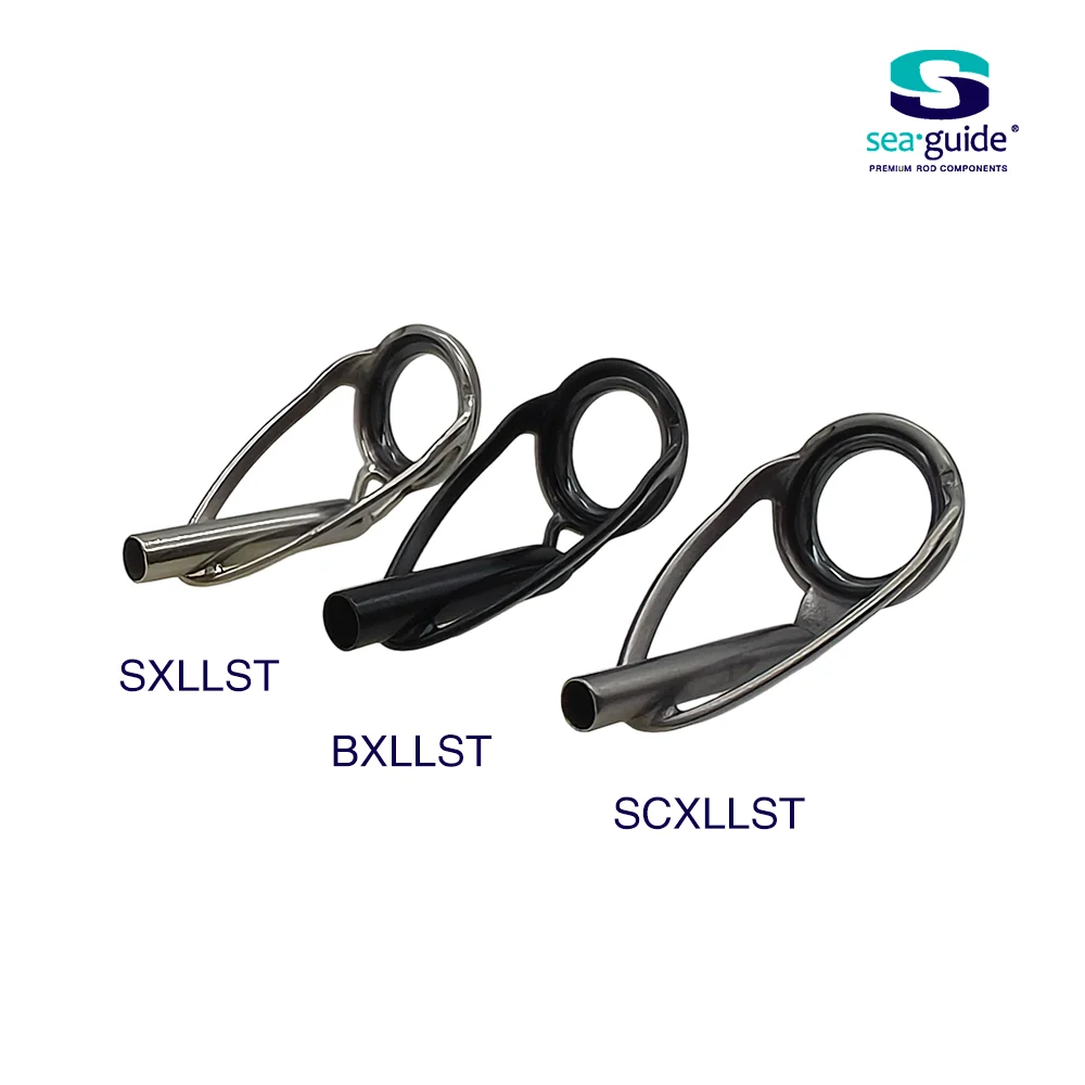 Seaguide Top Tip Fishing Rod Guide SIC Ring XLT Deep-drawn Design frame for Spinning and Casting in freshwaterand saltwater 2pcs