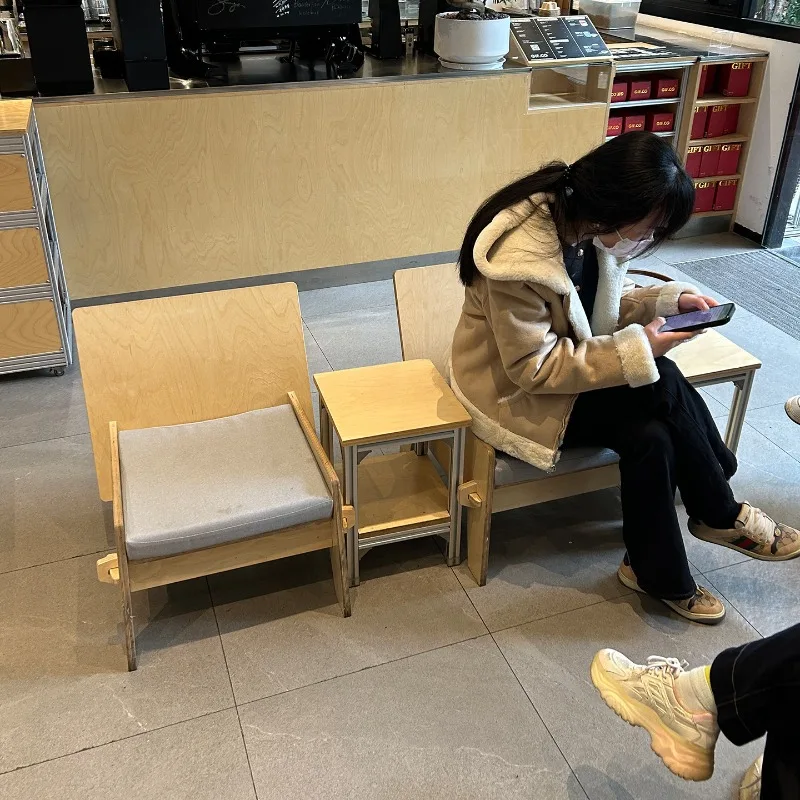 Coffee Bakery Studio B & B Ocean Board Soft Bag Table and Chair Combination Leisure Negotiation Single Sofa Chair