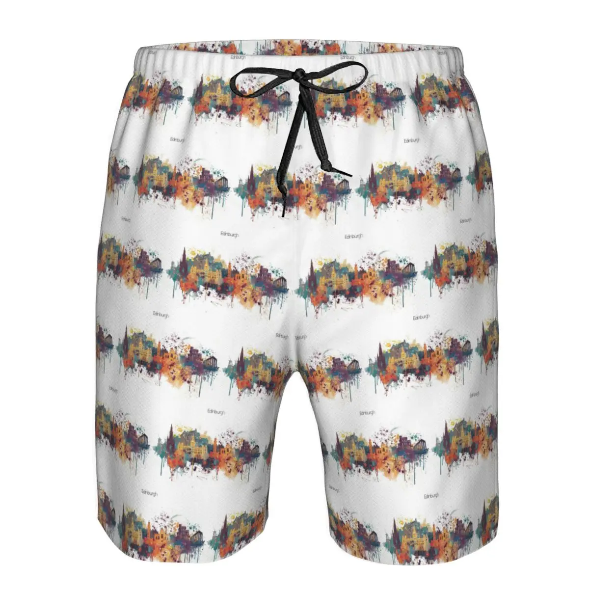 

Edinburgh Watercolour Skyline Trunks Beach Board Shorts Casual Quick Dry Swim Summer Men Pants