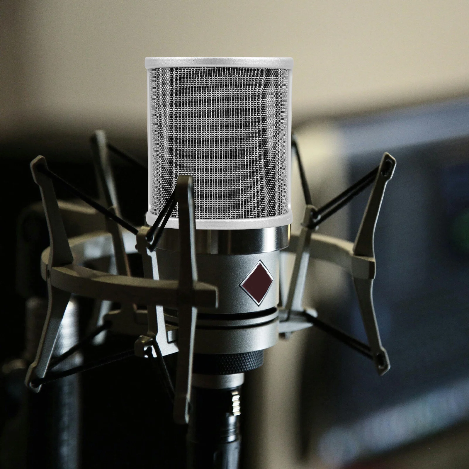 

U Shaped Mic Windscreen Cover For Handheld Microphone Pop Filter Recording Live Broadcast Speech Recognition Steel Pp