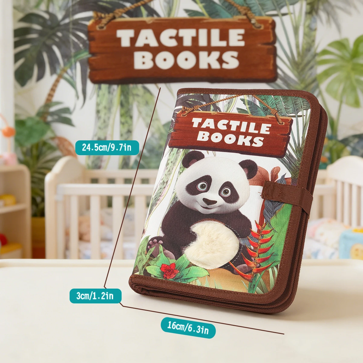 Montessor Baby Animal Touch Book, Promote Sensory, Development Improve Animal Cognition, Puzzle Picture Book Boys Girls Gifts