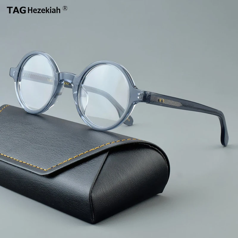 TAG Hezekiah Retro glasses frame men women ZOLMANB Round Eyeglasses designer optical Myopia reading prescription Acetate Eyeweas