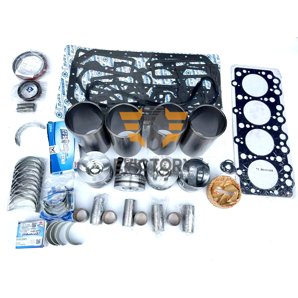 For YUNNEI excavator parts 4102QB 4102QBZ overhaul rebuild kit piston liner gasket bearing