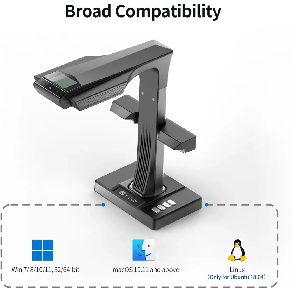 for NEW-CZUR ET24 Pro Professional Book Scanner, 24MP Document Scanner, 3rd Gen Auto-Flatten & Deskew Tech, A3 Document Camera