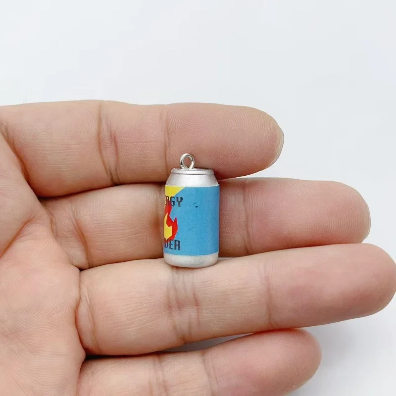 10Pcs Mini Simulation Beverage Can Resin Charms Colorful Imitation Drink Bottle Pendants DIY Earring Keychain Jewelry Making Sup view 5