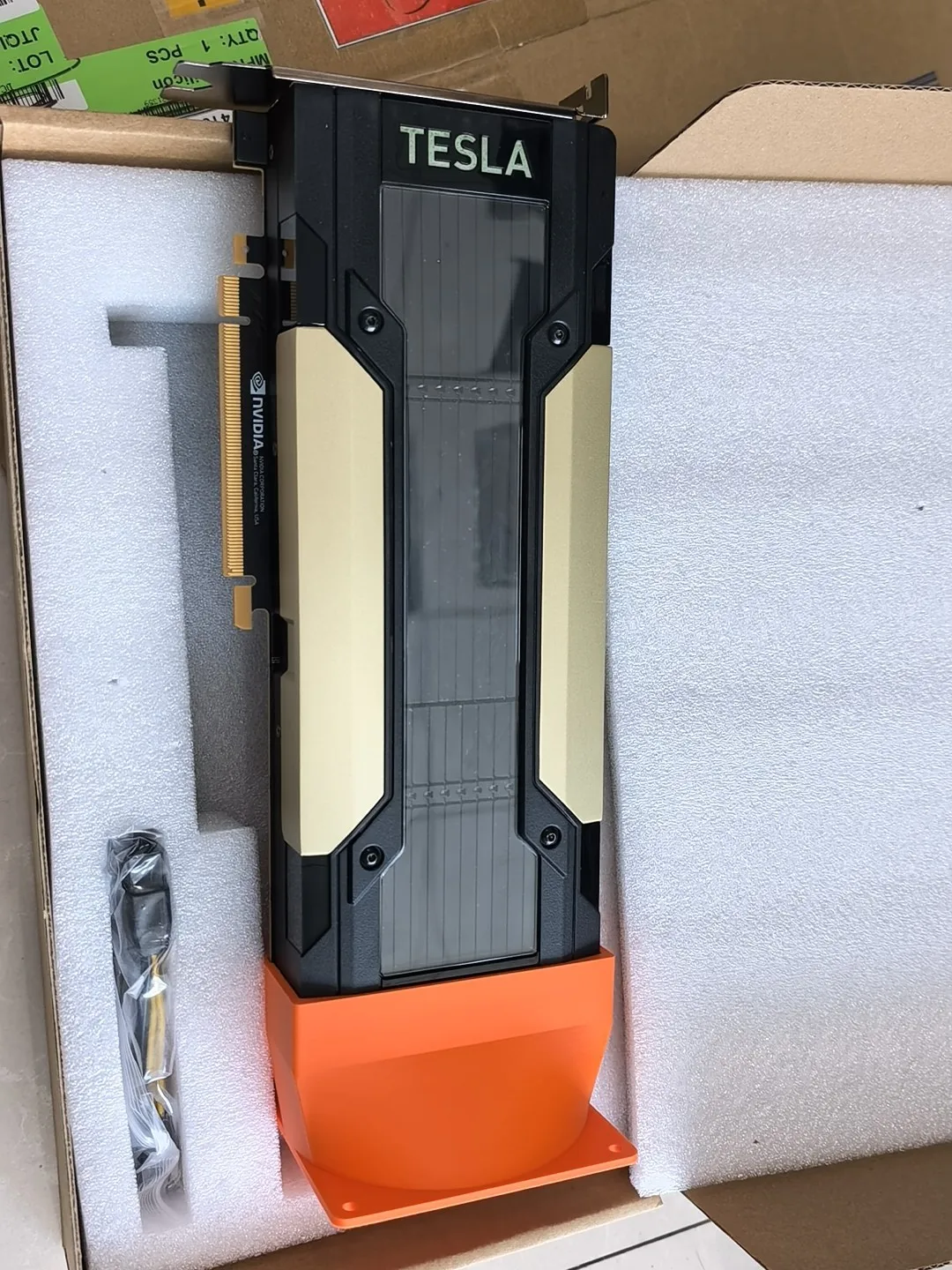V100 32GB PCIE Enhanced AI Accelerator Card Deep Learning LLM HPC Workstation GPU With Cooling Fan & Power Adapter Cable