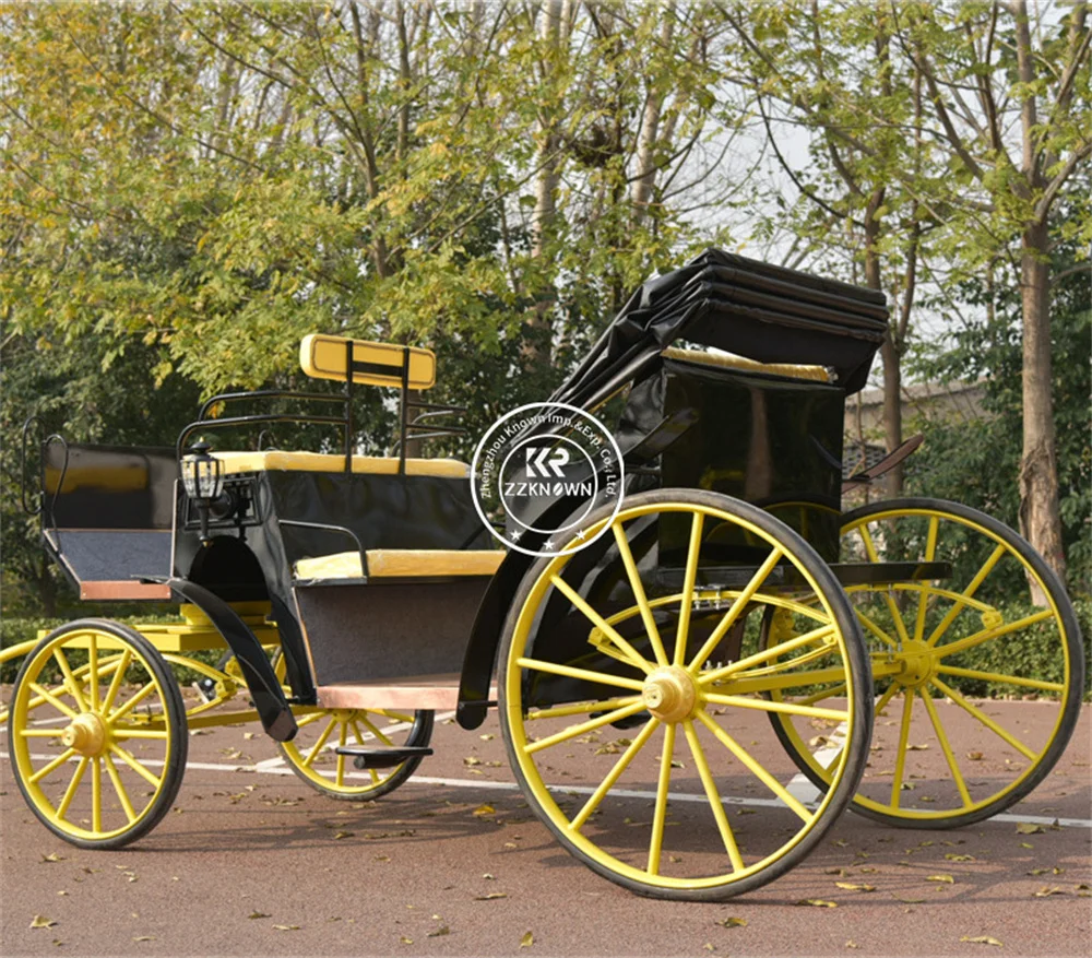 Carro turístico de cuatro plazas, carrito de caballos, personalizado, boda