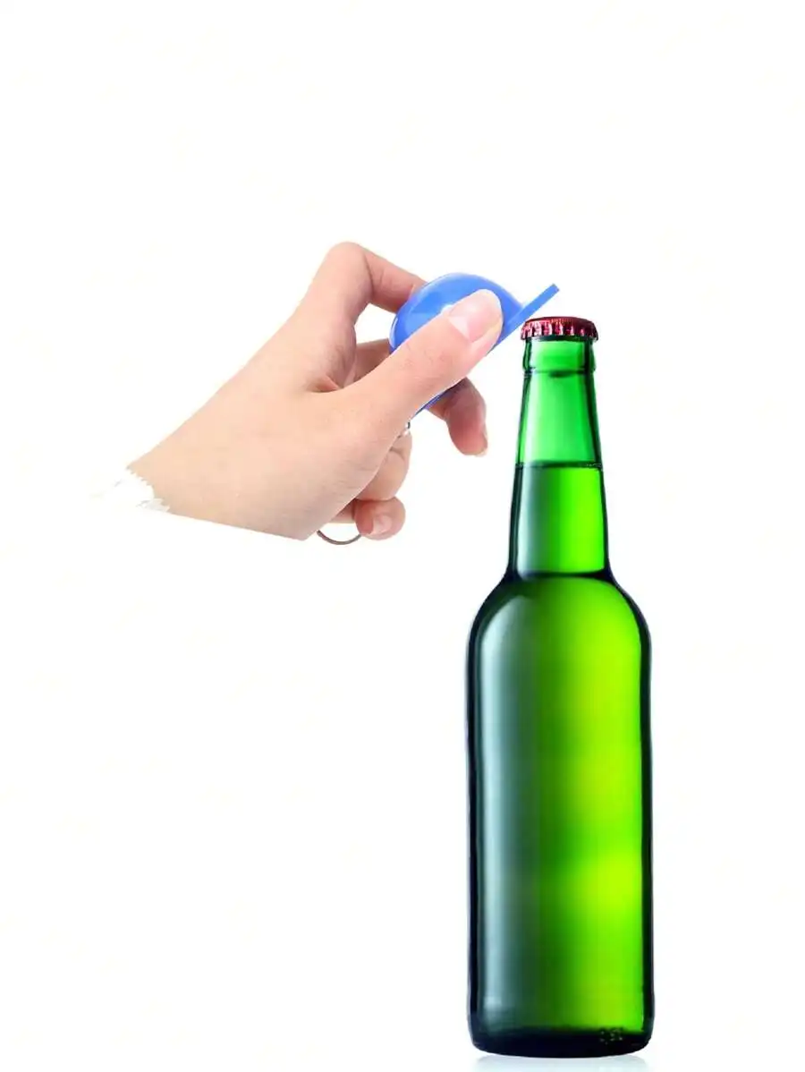 

Unisex Blue Helmet Bottle Opener Keychain Novelty Gift For Adults