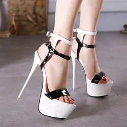 Sandals Fashion Party Luxury Women’s Stripper Shoes Party Pumps Women Platform Sandal 16cm Summer Sexy Women High Heels