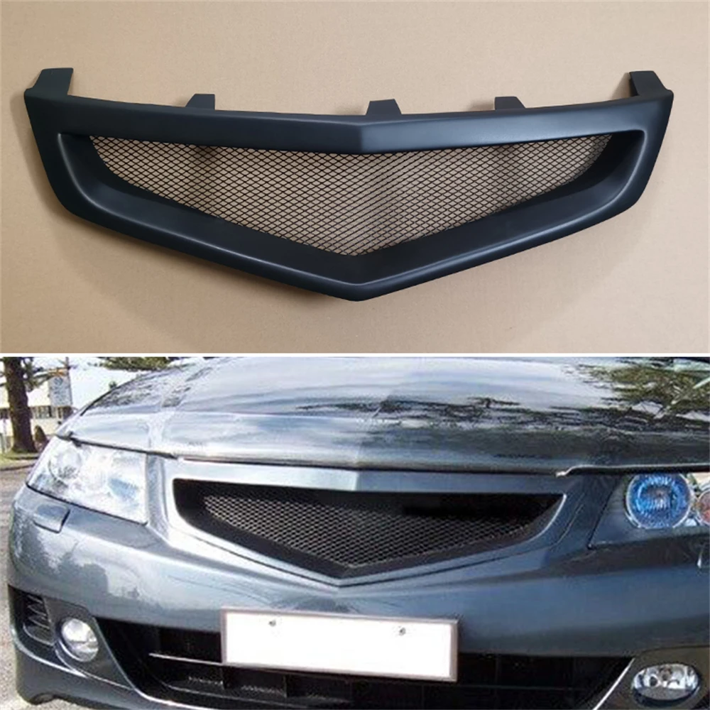 

Racing Grille Grill Front Bumper Accessory For Acura TSX Honda Accord Euro R CL9 2006 2007 2008 Year