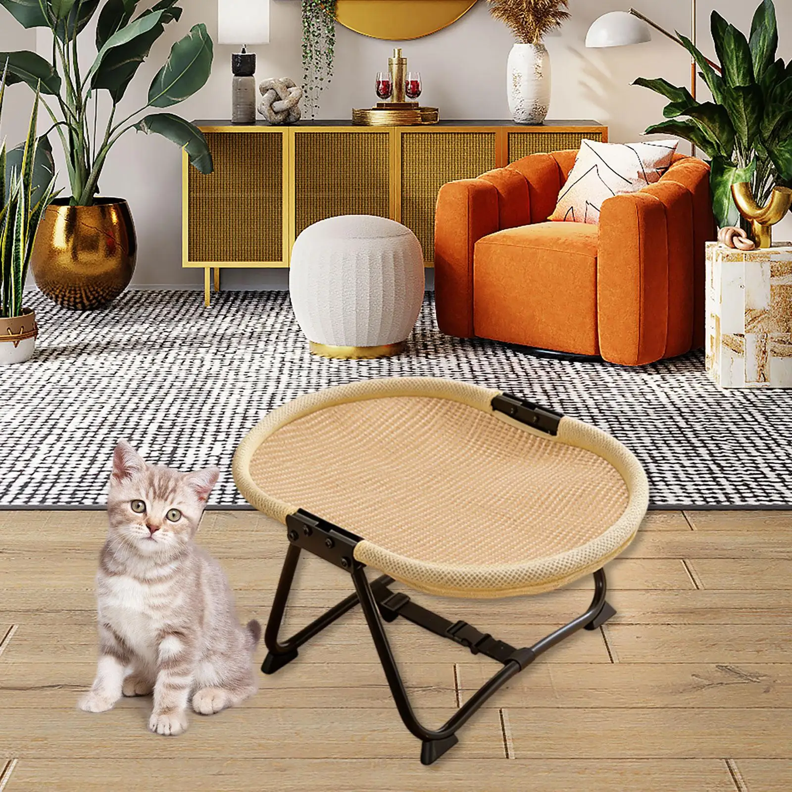 

Повышенная лежанка для животных: прочная, для улицы, быстрая установка, со складной сумкой для хранения, удобная, универсальная, аксессуар, мебель