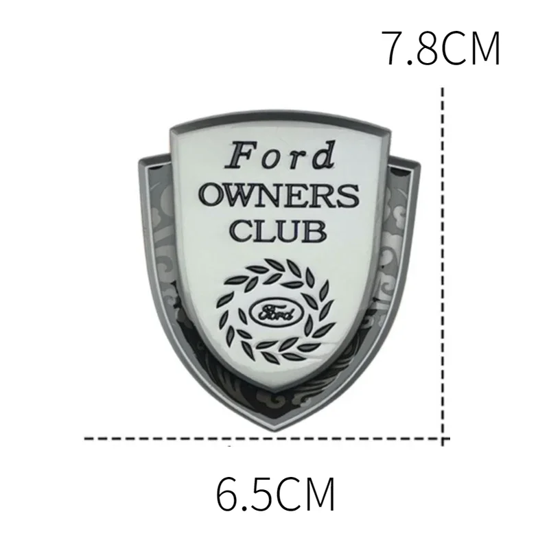 Auto Accessories Shield Badge Car Sticker for Ford Fusion Transit Fiesta Monde Focus Maverick Smax Ranger Kuga Window Body Decal