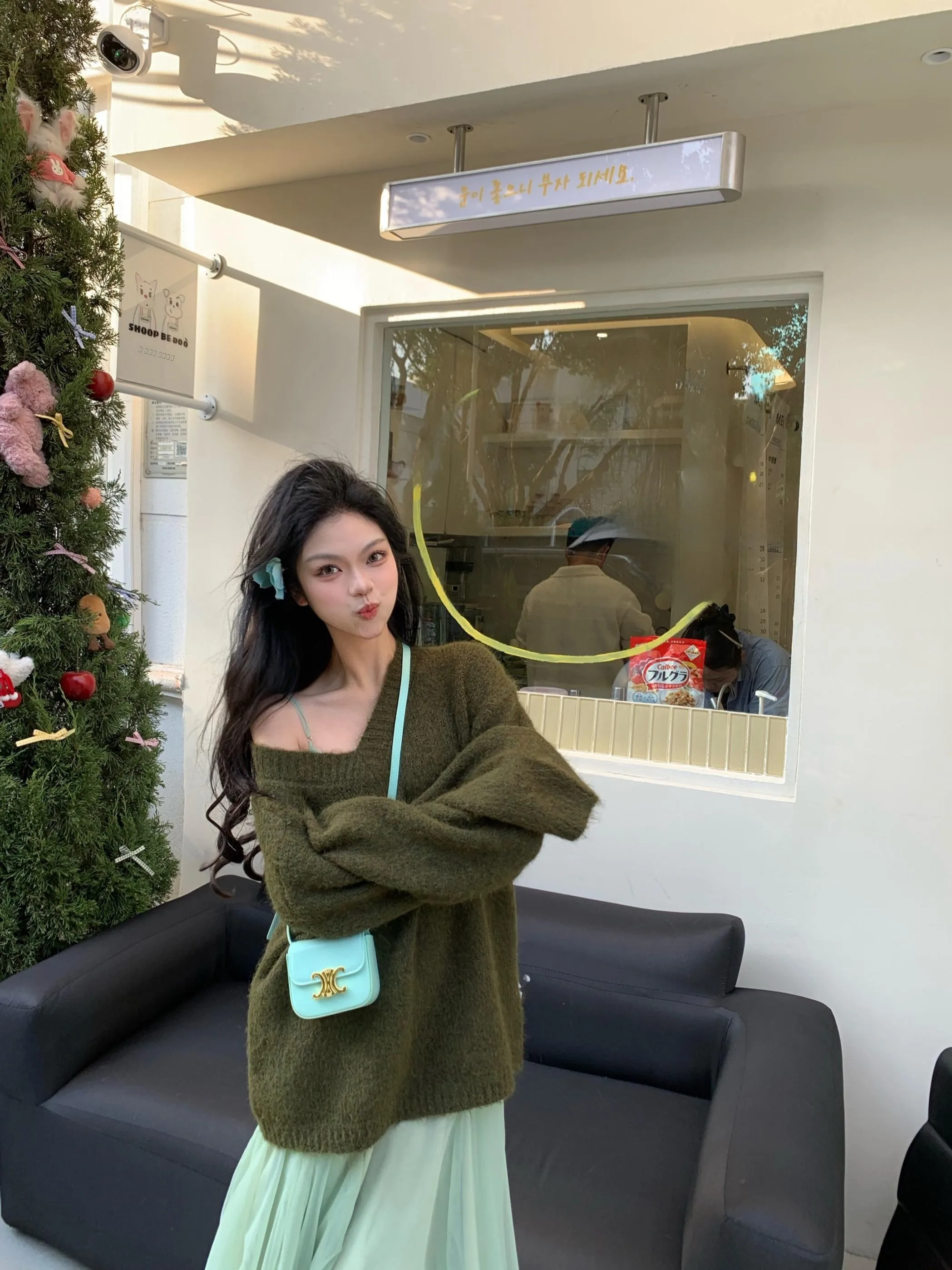 

Вязаный шерстяной свитер Lazy Afternoon Sunset с длинными рукавами, осенняя мода 2024, повседневный стиль, круглый вырез, смесь полиэстера и шерсти