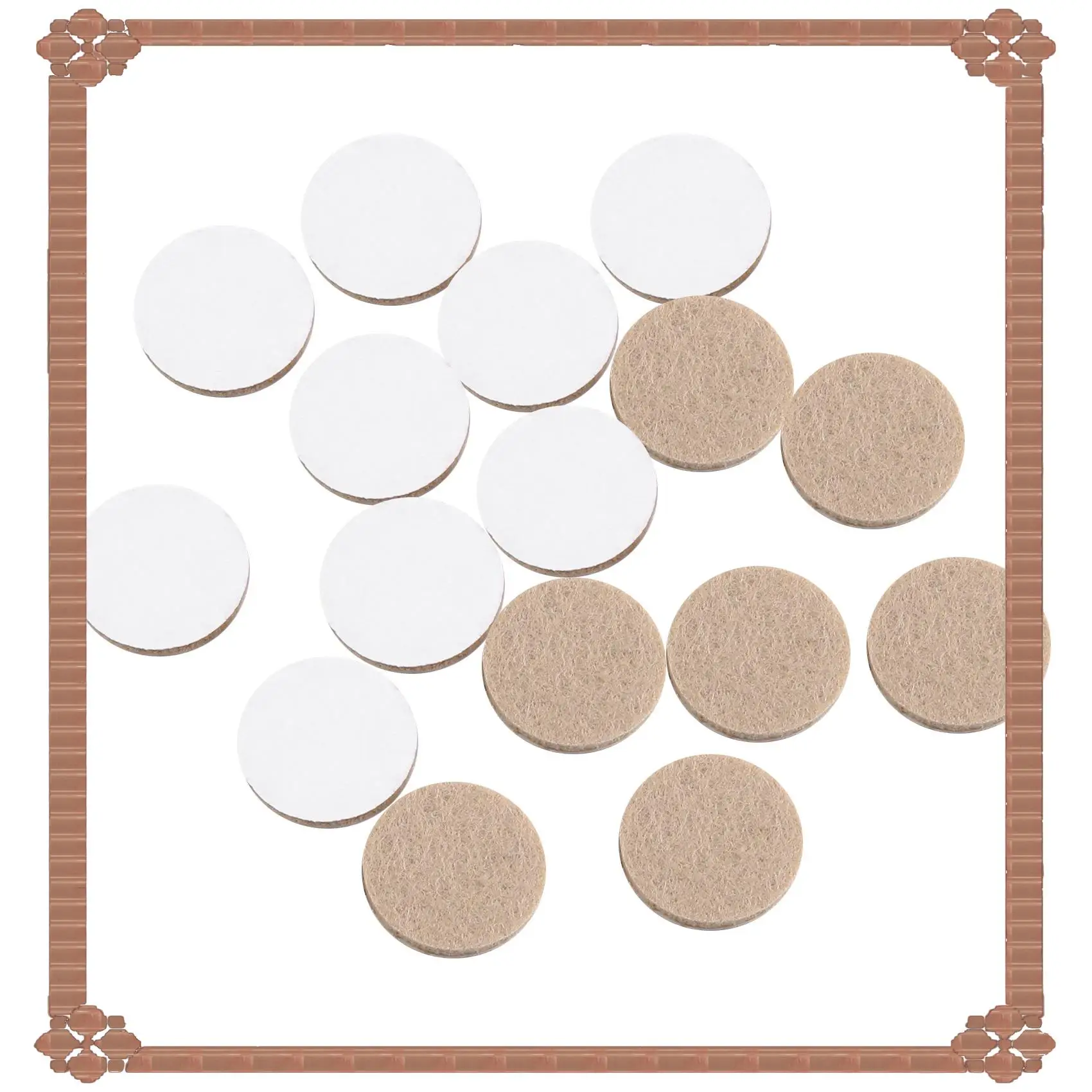 24-Hour Delivery Self-Stick Furniture Round Felt Pads For Hard Surfaces 48-Pcs