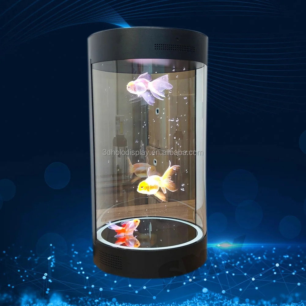 Vivid 3D Transparent Holographic Display Tube and Cylindrical Screen Dynamic Projection Screens