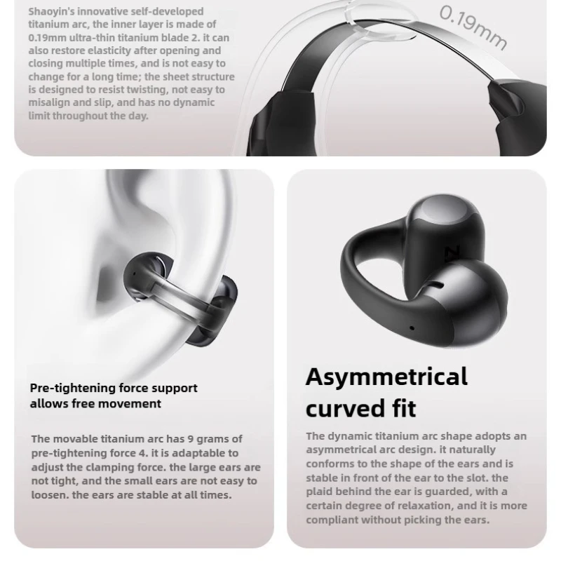 Shokz OpenDots ONE E310 سماعات لاسلكية مشبك الأذن Dolby sound الترا طويل الاستعداد مفتوح بلوتوث 5.4 سماعات الموسيقى الرياضية جديد