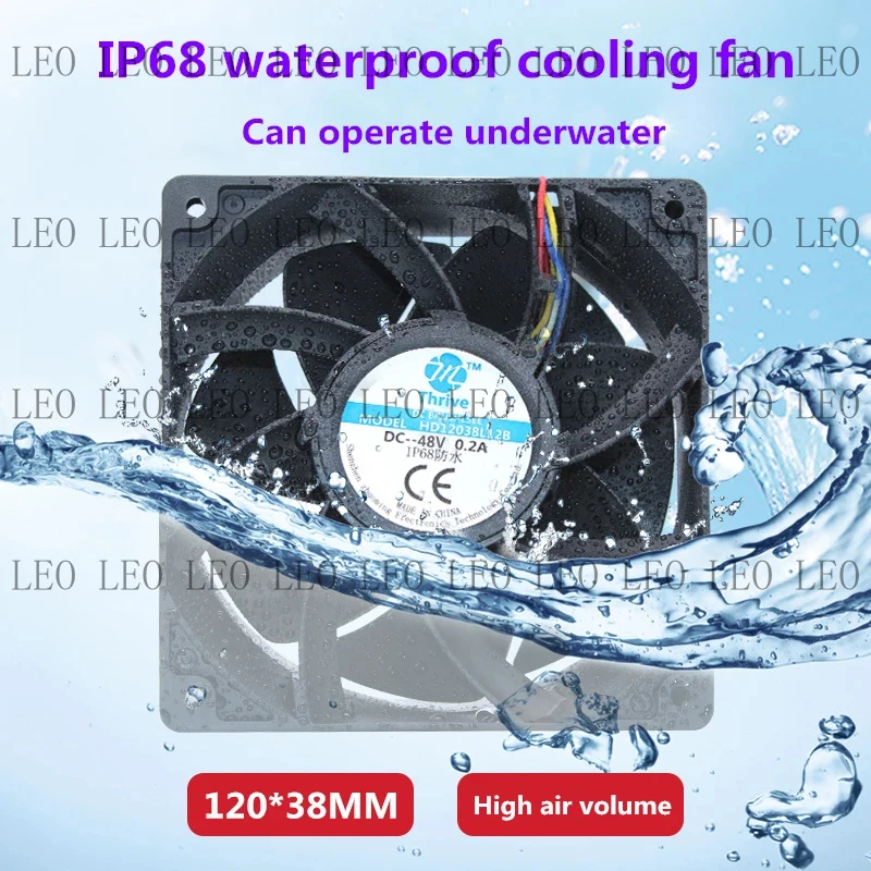 

AA IP68 Humidifier Waterproof Fan 12V 24V 48V Ultrasonic Atomizer 12cm 120*38mm DC Cooling Fan