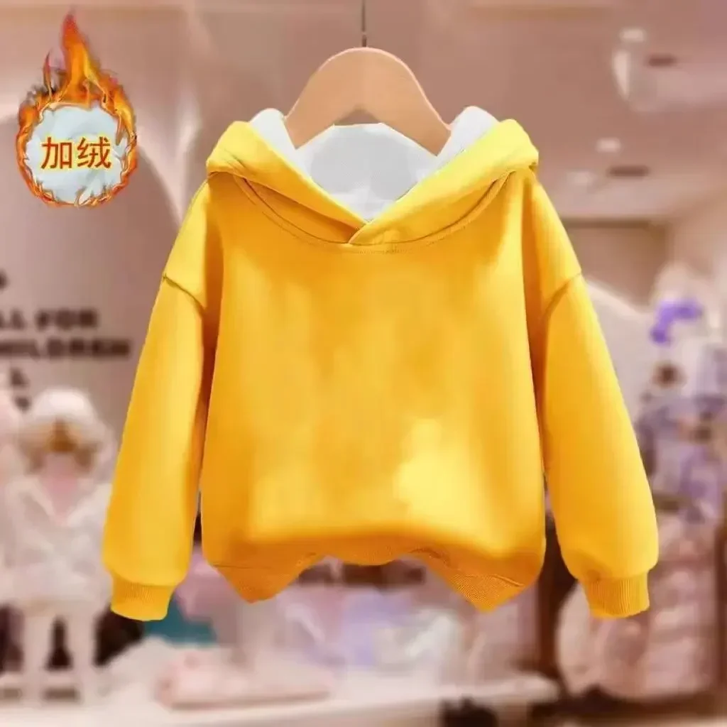 

Sweatshirt Hoodie Winter Autumn Children's Clothing Top Velvet Long Sleeve Hoodies for Children 6 7 8 9 10 11 12 13 14 15 Year