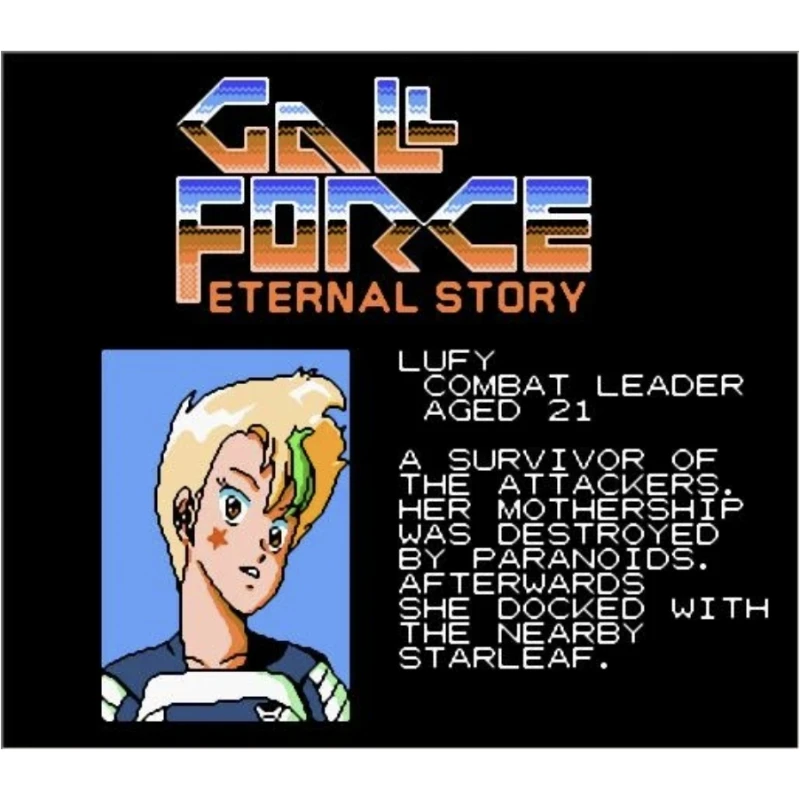 خرطوشة ألعاب Gall Force English (محاكاة FDS) لوحدة تحكم NES 72Pins بطاقة ألعاب الفيديو