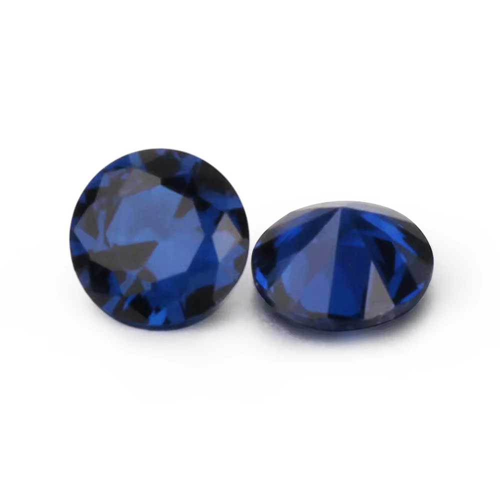 

50-1000pcs Sapphire Color Diamond for Jewelry #114 Dark Blue Spinel Gems Round Diamond Cut