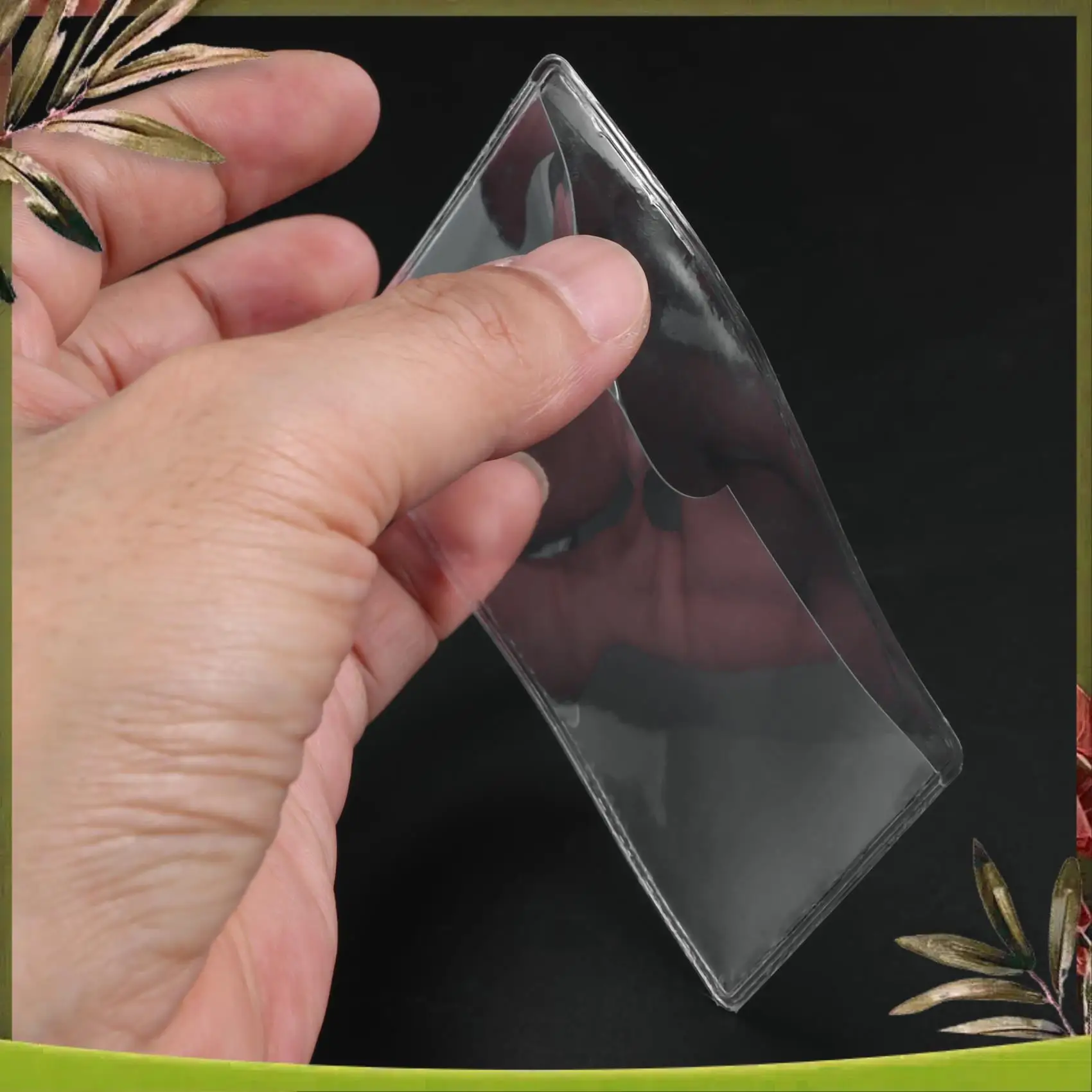 New-60Pcs Self-Adhesive Label Holder Card Pockets Label Holder Clear Library Card Holders With Top Open For Index Cards