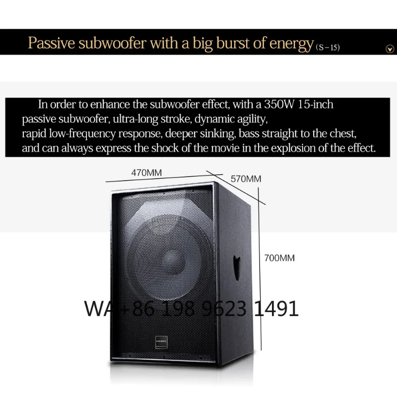 7.1 Channel High-end Home Cinema Audio System Panoramic Sound Speaker Set for Villa Private Club Family Entertainment
