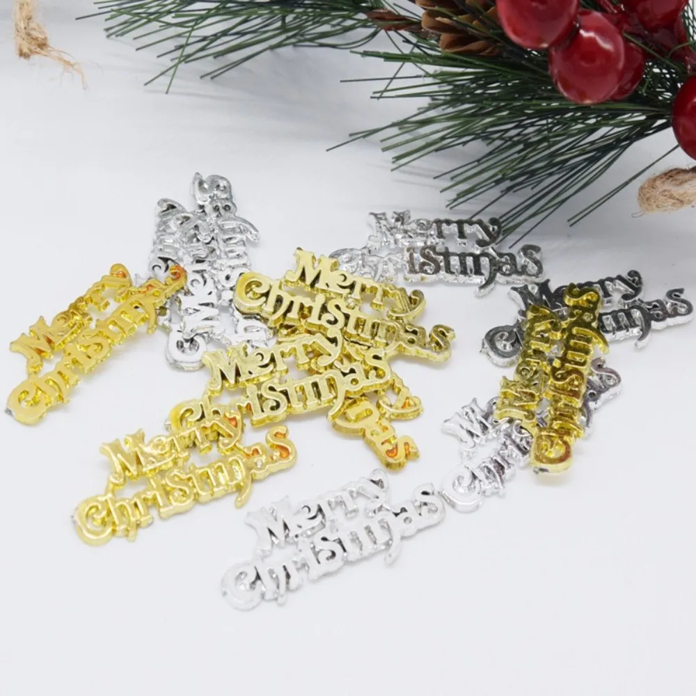 10pcs Plastic Merry Christmas Pendant Sign English Letter Xmas Tree Pendant Merry Christmas DIY Door Hanging Ornament