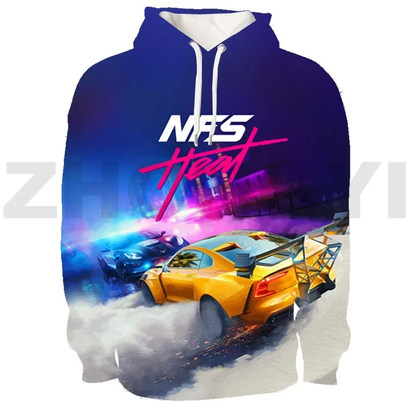 3D Print Need for Speed Hoodie Harajuku Japanese Streetwear NFS Game Mens Clothing Funny Car Couple Clothes Hip Hop Tracksuit