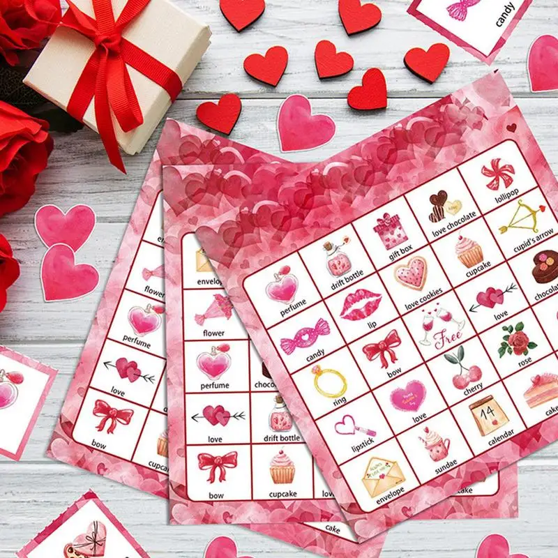 Valentine's Gathering Cards Game Interactive Multi-Player Valentine Game Cards Children Adults Entertainment Cards For Themed