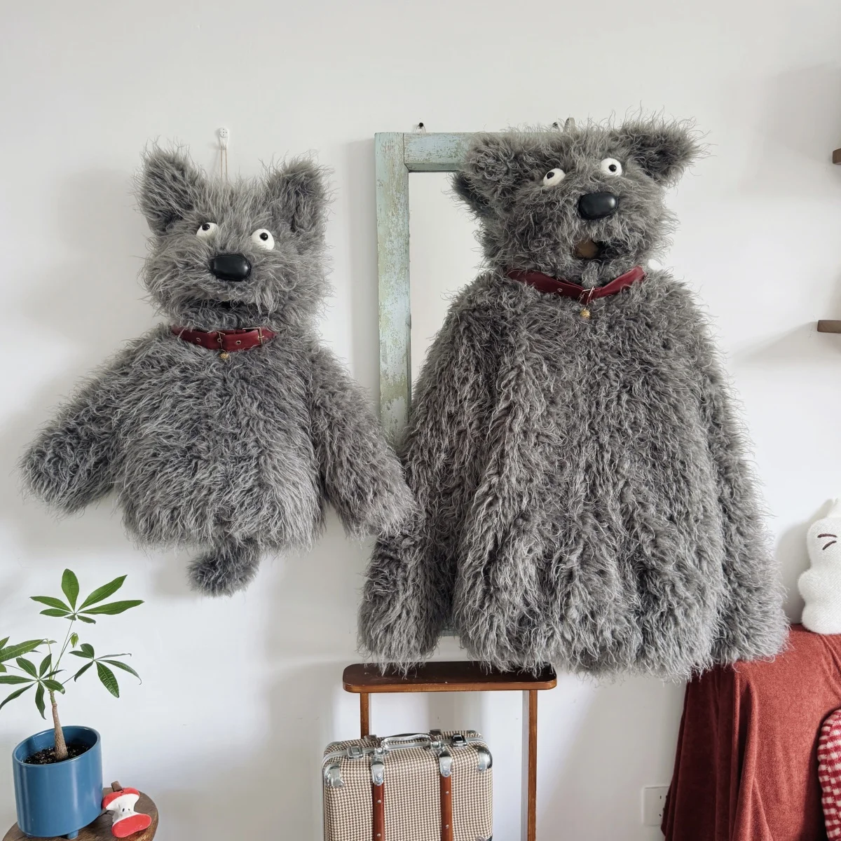 

Family's High-End Jacket Kids Clothes Thick Scrawl Puppy Fur Parent Children Floral Spring Design Winter Coat Boy Girl