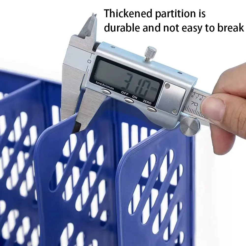 Large capacity 4-column desktop file box, file storage box, document rack multi-layer book stand