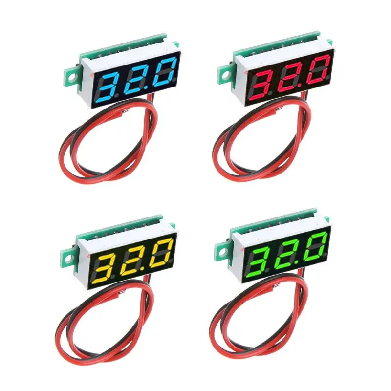 0.28-Inch for DC 2.5V-30V 2 Wires Mini Digital Voltmeter Tester Meter LE